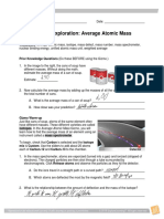 Student Exploration: Average Atomic Mass