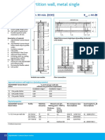 Fire Resistance Duration: 30 Min. (EI30) : Single Fixture Mount, Single Layer of Panelling, Horizontal Cross-Section