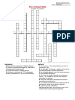 Crucigrama Gluconeogénesis PDF