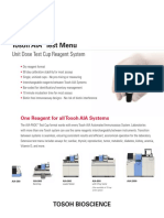 Tosoh AIA Test Menu: Unit Dose Test Cup Reagent System