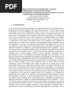 Informe Sobre La Elaboración de Productos Crudos