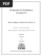 Orporate Riminal Iability: Business Negligence, Liability and Law (BNLL-A)