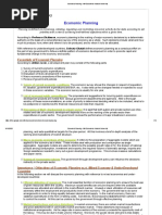 Economic Planning - MA Economics Karachi University