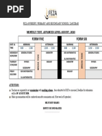 Form Five Form Six: Feza Nursery, Primary and Secondary School Zanzibar