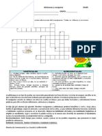 FICHA DE COMUNICACIÓN Adivinanzas y Crucigrama