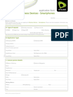 Business Devices - Smartphones: Application Form