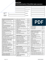 Master Oral Examination Checklist: (Aide Memoire)