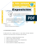 Ficha Elementos de La Exposicion para Sexto de Primaria