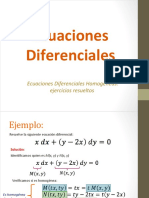 Ecuaciones Diferenciales, Ecuaciones Homogeneas Ejercicios