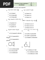 Ejercicios de Alcoholes