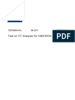 Test On CT-Analyzer-for OMICRON