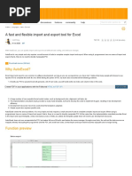 A Fast and Flexible Import and Export Tool For Excel: Why Autoexcel?