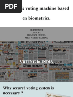 Electronic Voting Machine Based On Biometrics.: Be Project Group-2 Project Guide: Mrs. Neeru Pathak