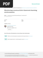 Monitoring Constructivist Classroom Lear PDF