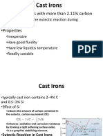 Cast Irons: - Iron-Carbon Alloys With More Than 2.11% Carbon