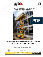 H12SX - H15SX - H18SX: Barquilla Automotriz de Tijera