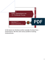 Lecture 12 - Frictional Forces PDF