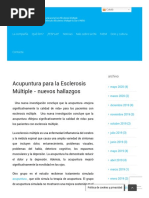 Acupuntura para La Esclerosis Múltiple - Nuevos Hallazgos - El Hogar PDF