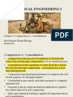 CE 332 Geotechnical Engineering I: Lecture 5: Compaction vs. Consolidation