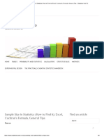 Sample Size in Statistics (How To Find It) - Excel, Cochran's Formula, General Tips - Statistics How To