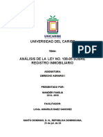 Analisis de La LEy No. 108-05 Sobre Registro Inmobiliario