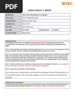 Unit 3 - Assignment 1 Brief