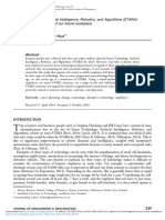 Smart Technology, Arti Ficial Intelligence, Robotics, and Algorithms (STARA) : Employees ' Perceptions of Our Future Workplace