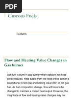 Gaseous Fuels: Burners