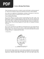 Factors Affecting Wind Motion