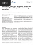 Modeling of Interactions Between RC Columns and Ma