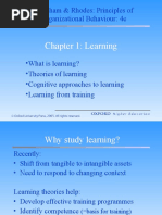 Chapter 1: Learning: Fincham & Rhodes: Principles of Organizational Behaviour: 4e