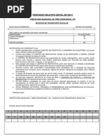 Instituto Excelencia 2017 Prefeitura de Tres Fronteiras SP Monitor de Transporte Escolar Prova PDF