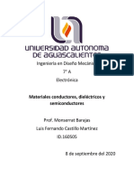 Conductores, Aislantes y Semiconductores. Luis Fernando Castillo Martinez