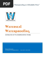 Waterseal Waterproofing: Estimates of Waterproofing Work