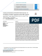 Learning and Instruction in The Hybrid Virtual Classroom An Investigation of Students' Engagement and The Effect of Quizzes