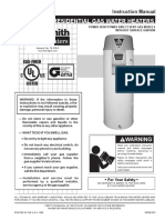 Residential Gas Water Heaters: Instruction Manual