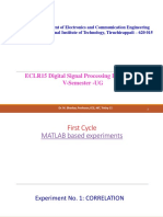 ECLR15 DSP Lab - Exp. 1 - Correlation