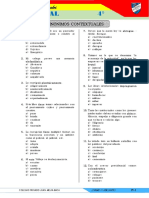 Sinónimos Contextuales 4° Secundaria PDF