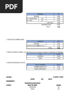 Analisis de Costo de Acero de Construccion