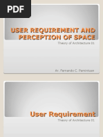 7 User Reqt and Perception of Space