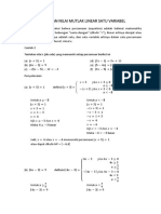 M2-Persamaan Nilai Mutlak Linear Satu Variabel