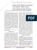 Ergonomic Analysis of The Work in A Garment Industry in Laranjal - Minas Gerais