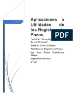 Aplicaciones o Utilidades de Los Registros de Pozos