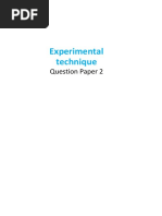 Experimental Technique: Question Paper 2