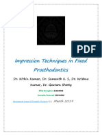 Impression Techniques in Fixed Prosthodontics: Dr. Nithin Kumar, Dr. Sumanth K. S, Dr. Krishna Kumar, Dr. Gautam Shetty