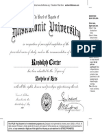 (Misc) (Call of Cthulhu) Miskatonic University Diploma Blank PDF