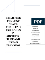 Philippine Current State Challeng Es& Issues IN Architec Ture and Urban Planning