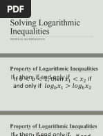 Solving Logarithmic Inequalities: General Mathematics