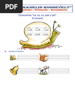 Conocemos "Ca, Co, Cu, Que y Qui" El Caracol