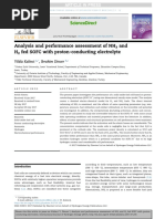 Analysis and Performance Assessment of NH and H Fed SOFC With Proton-Conducting Electrolyte